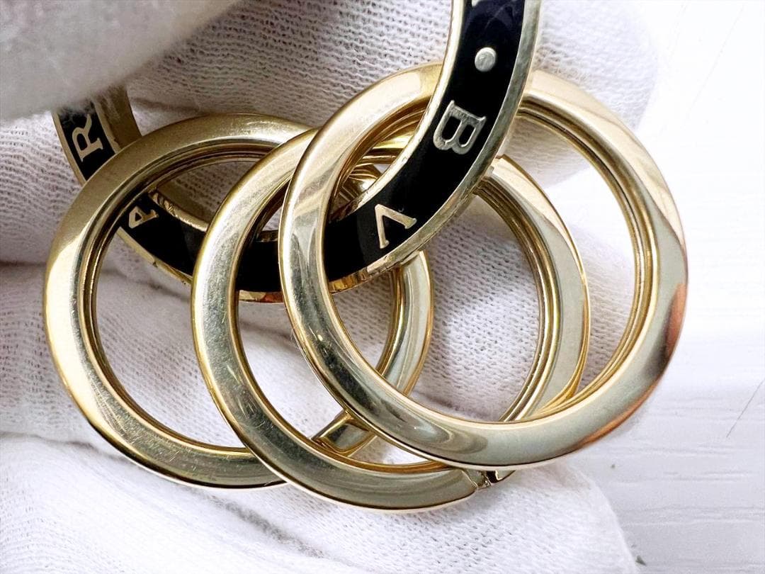 現行　BVLGARI　ブルガリ　ブルガリブルガリ　キーリング　3連　35279