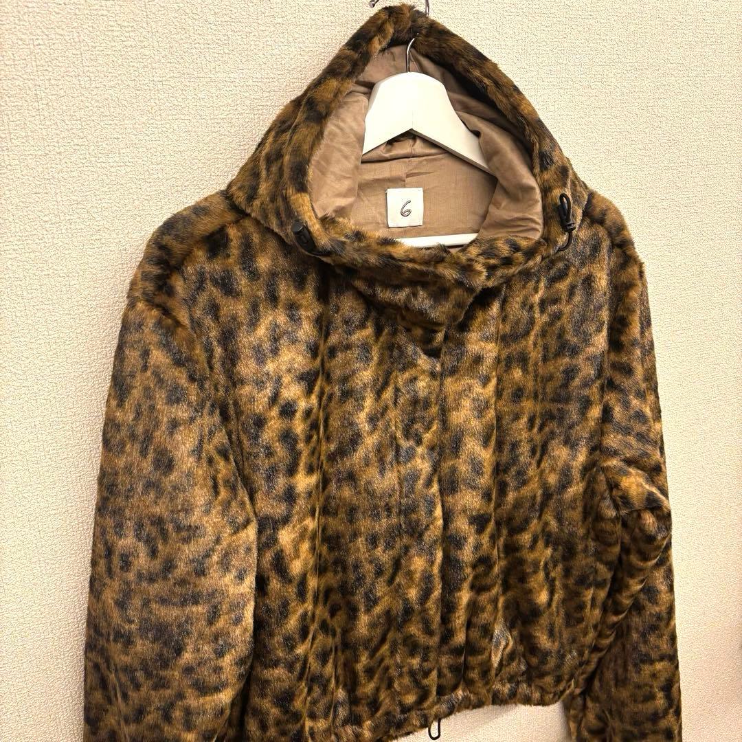 ＜6(ROKU)＞フェイクファー レオパード ブルゾン 38