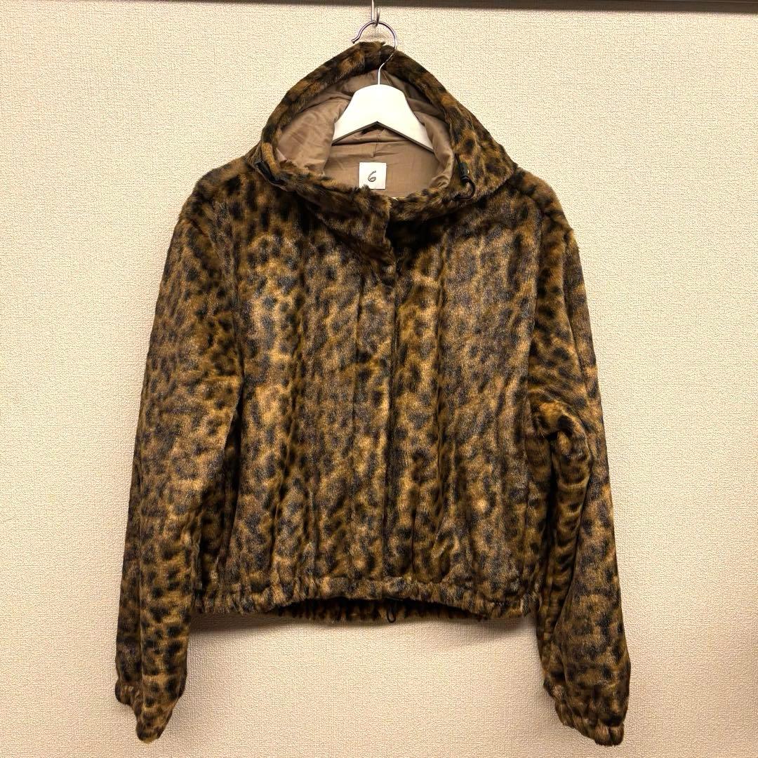 ＜6(ROKU)＞フェイクファー レオパード ブルゾン 38
