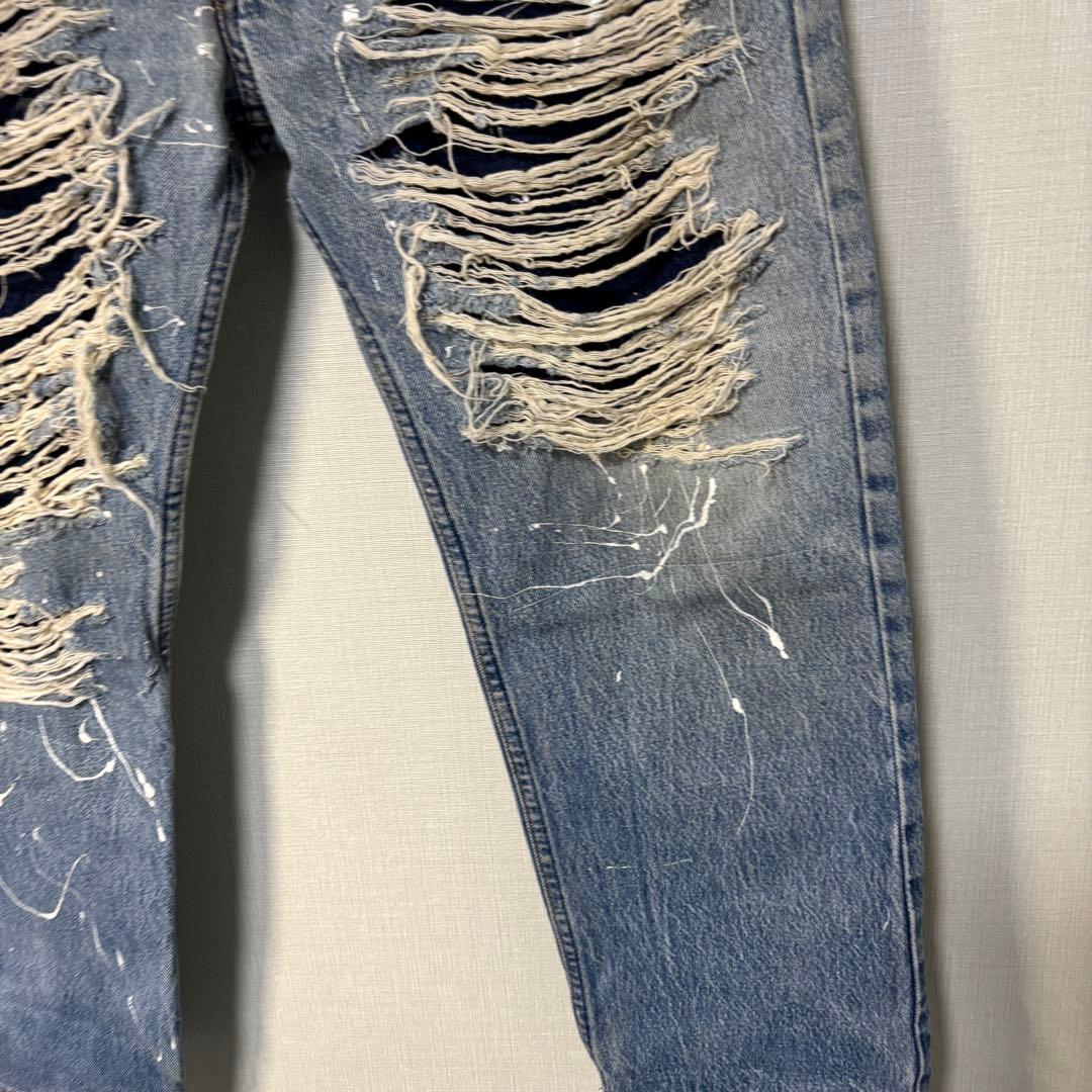 Levi’s クラッシュデニム ペイント加工 W36 L32 グランジ