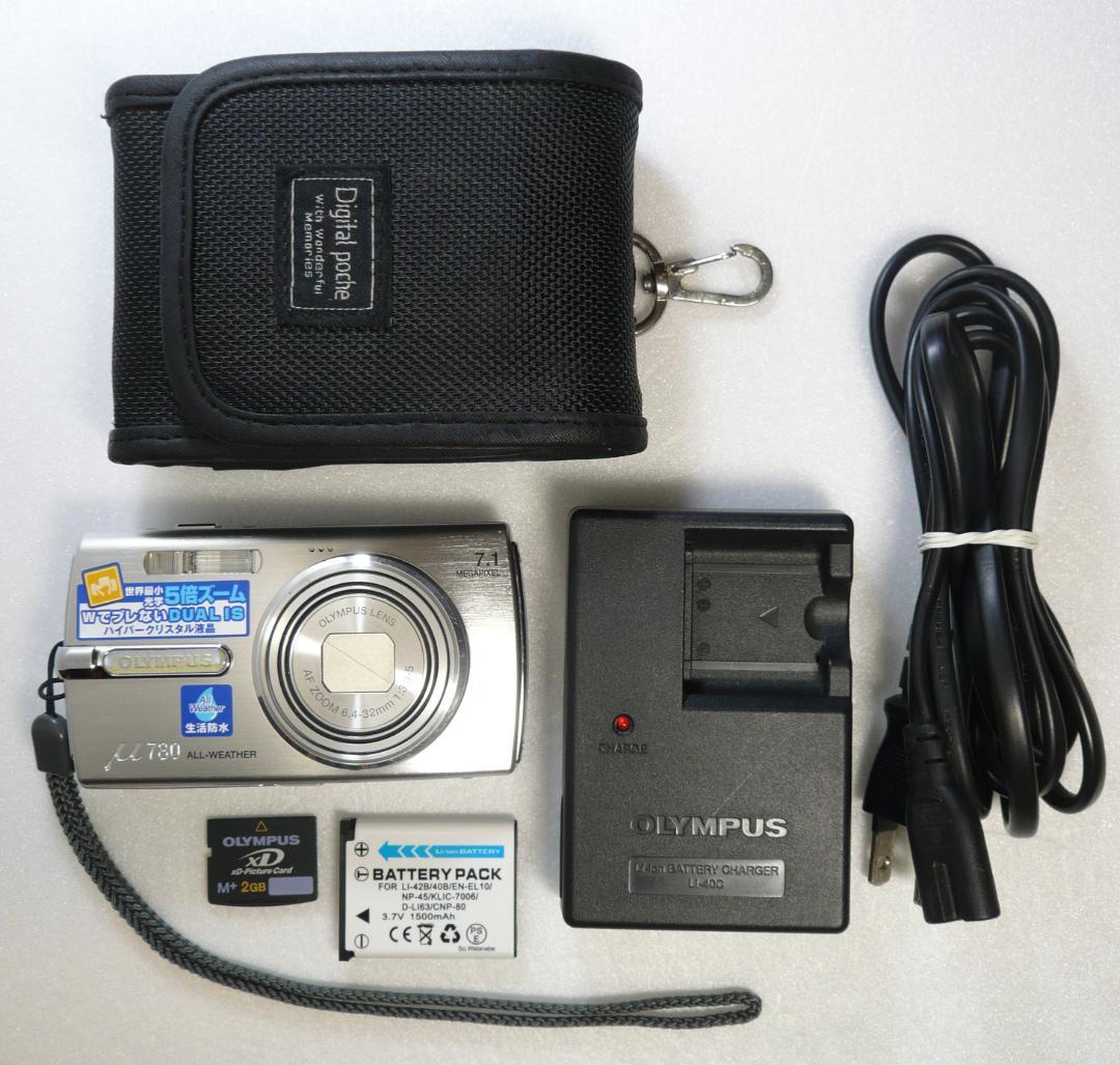 OLYMPUS μ780⭐️極美品⭕️貴重なxD-ピクチャーカード２G付★実働品