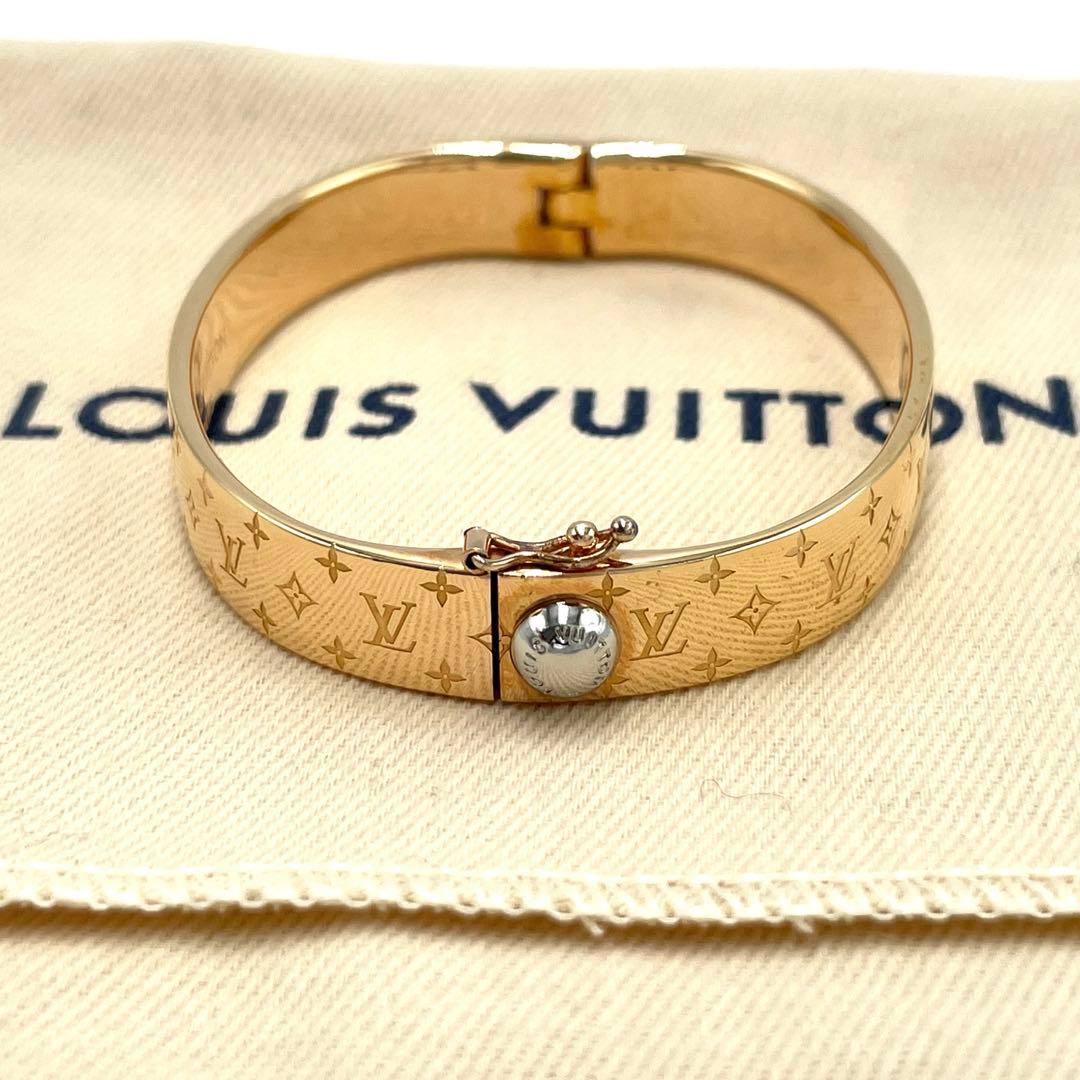 美品☆ルイヴィトン カフナノグラム バングル M00254 ピンクゴールド M