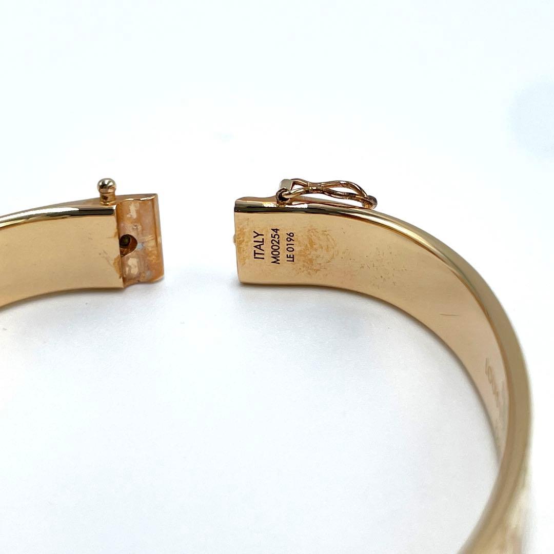 美品☆ルイヴィトン カフナノグラム バングル M00254 ピンクゴールド M