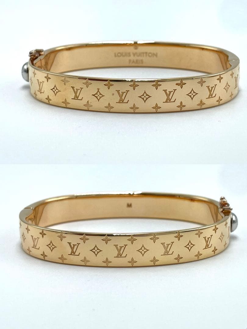 美品☆ルイヴィトン カフナノグラム バングル M00254 ピンクゴールド M