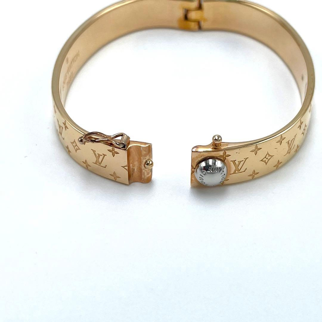 美品☆ルイヴィトン カフナノグラム バングル M00254 ピンクゴールド M