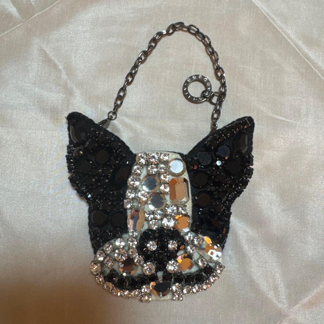 アンテプリマ ルミノーサ フレンチブル バッグチャーム アニマーレ 犬 ブローチ