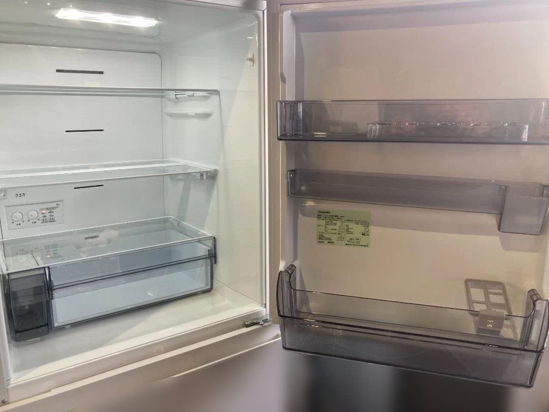 状態良好！東芝 3ドア冷凍冷蔵庫 GR-V33SC（WU）326L 2023年製