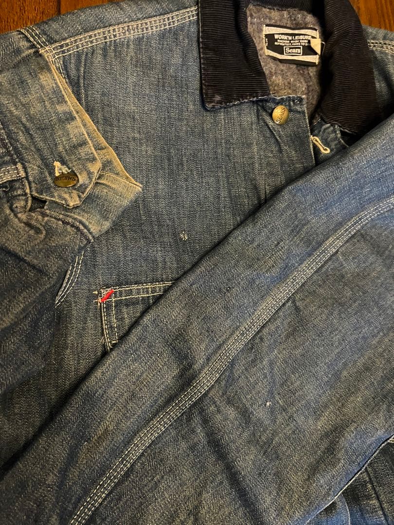 ヒ*ロ様 80sSEARSシアーズ ビンテージ50sデニム カバーオール ジャケ