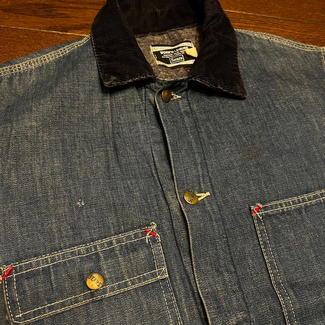 ヒ*ロ様 80sSEARSシアーズ ビンテージ50sデニム カバーオール ジャケ