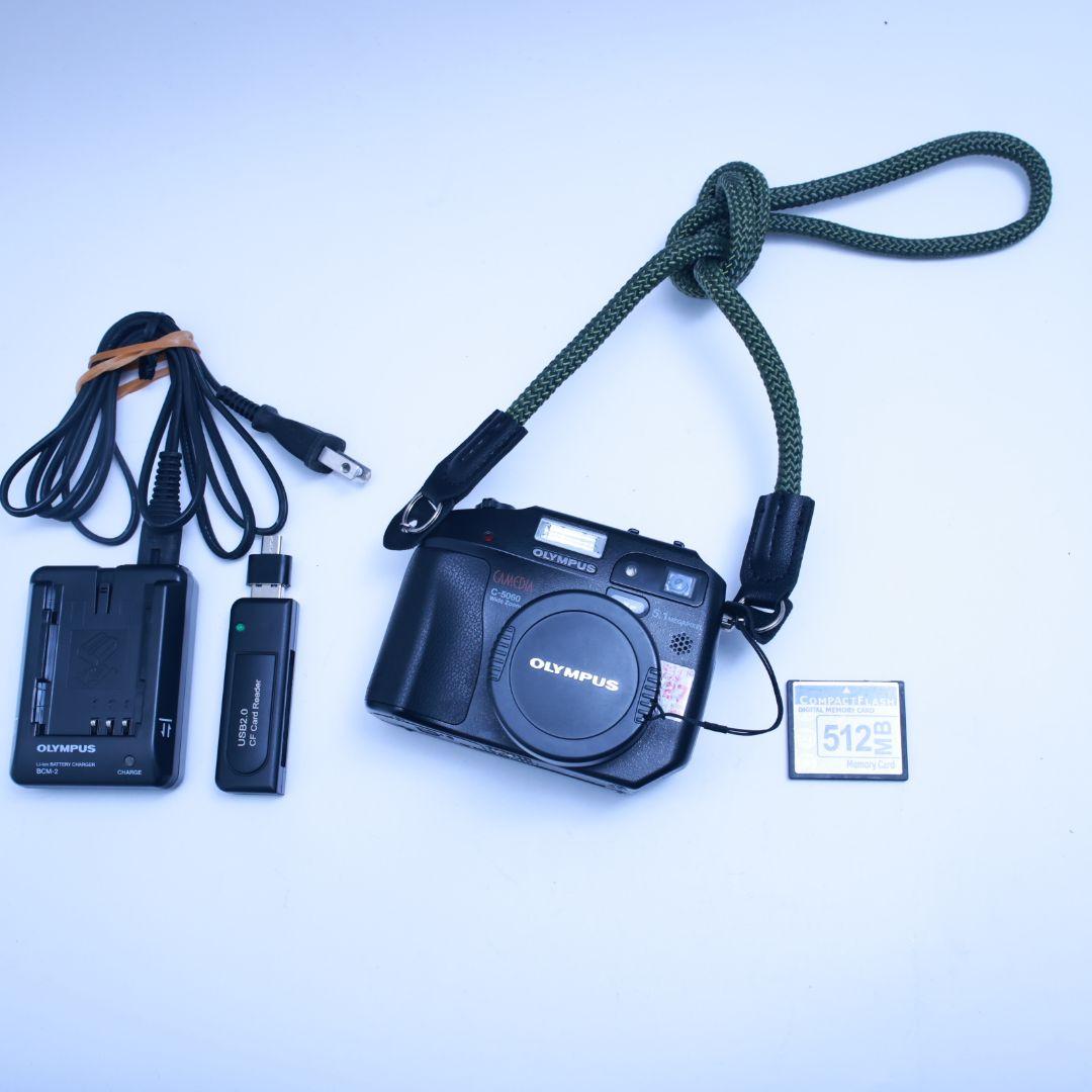 スマホ転送可 OLYMPUS オリンパス C-5060 電池充電器メモリーカード