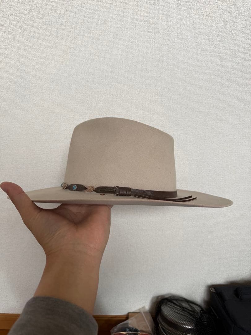 最終値下げ！STETSON フェルトハット ベージュ ウエスタンハット