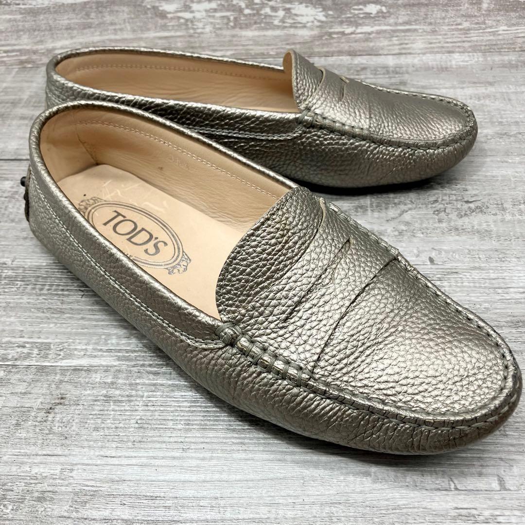 622【人気】TOD’Sドライビングシューズ ゴールド 系36.5 約23.5
