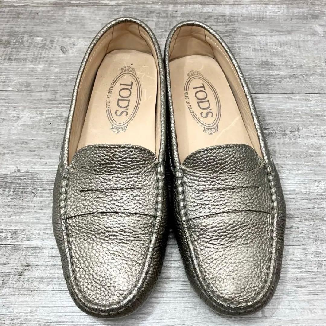 622【人気】TOD’Sドライビングシューズ ゴールド 系36.5 約23.5