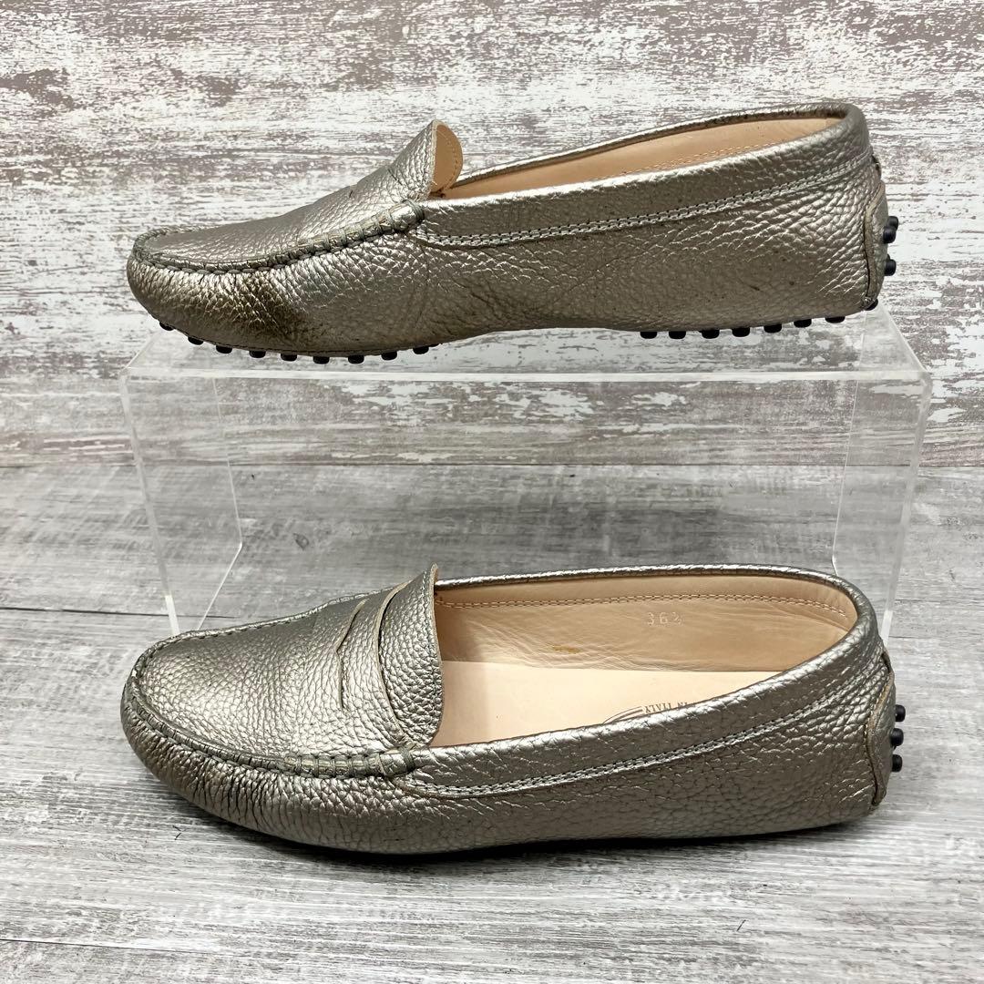 622【人気】TOD’Sドライビングシューズ ゴールド 系36.5 約23.5