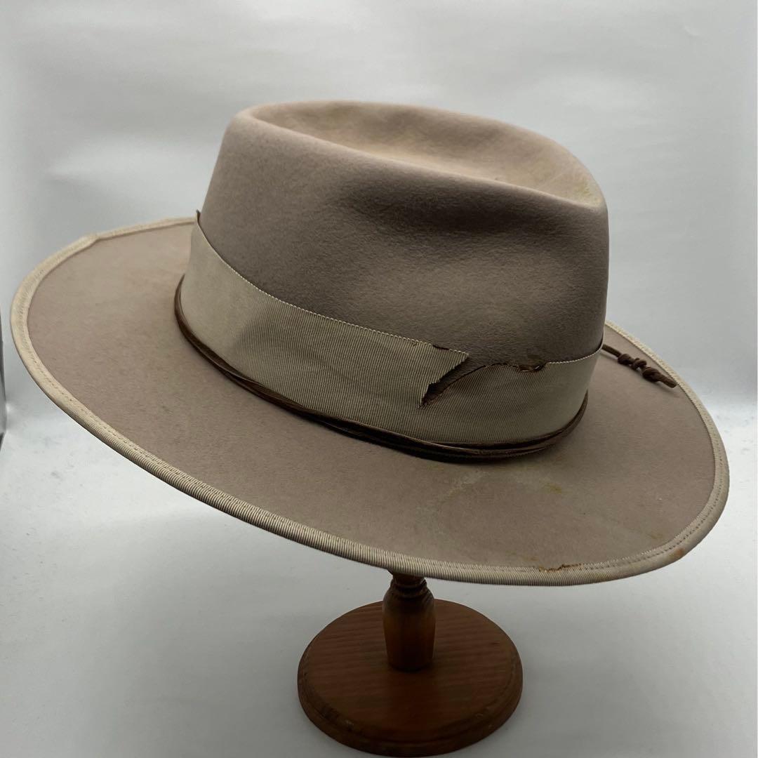 STETSON 60cm HAT ビンテージ　ステットソン　サンド