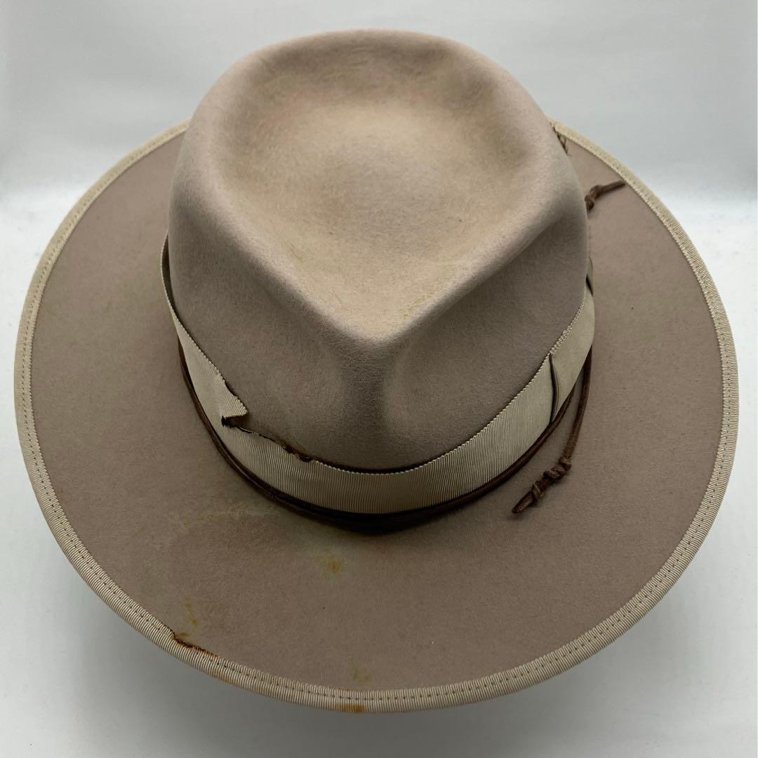 STETSON 60cm HAT ビンテージ　ステットソン　サンド