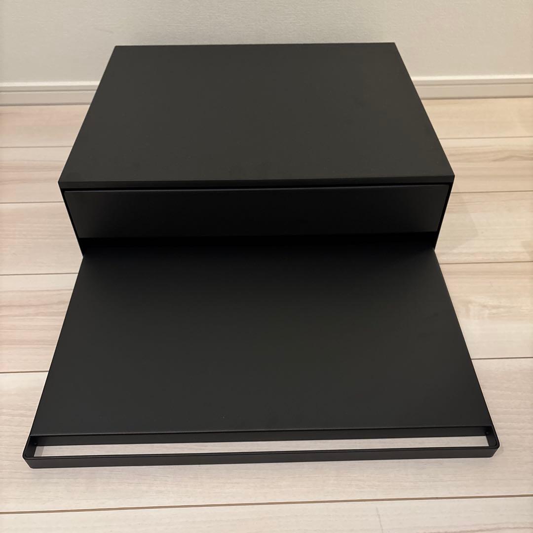 山崎実業 家電下引き出し ＆ スライドテーブル ブラック tower