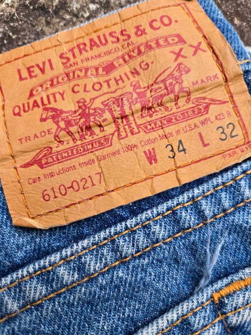 ​【USA製】90s Levi's 610 W34 刻印525 極太テーパード