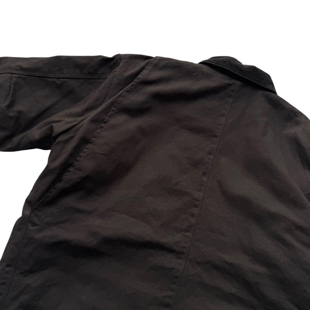 ダックチョアコート 企業ロゴ 黒 ビンテージ ワークジャケット カバーオール