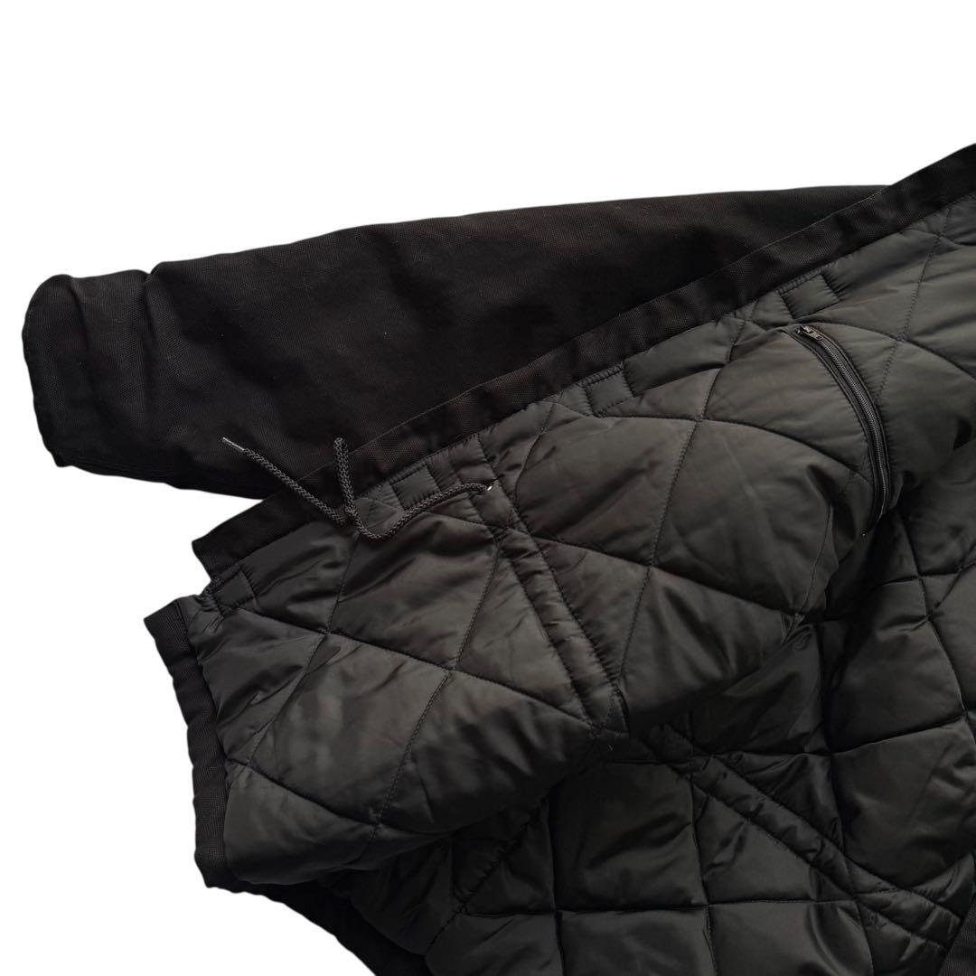 ダックチョアコート 企業ロゴ 黒 ビンテージ ワークジャケット カバーオール