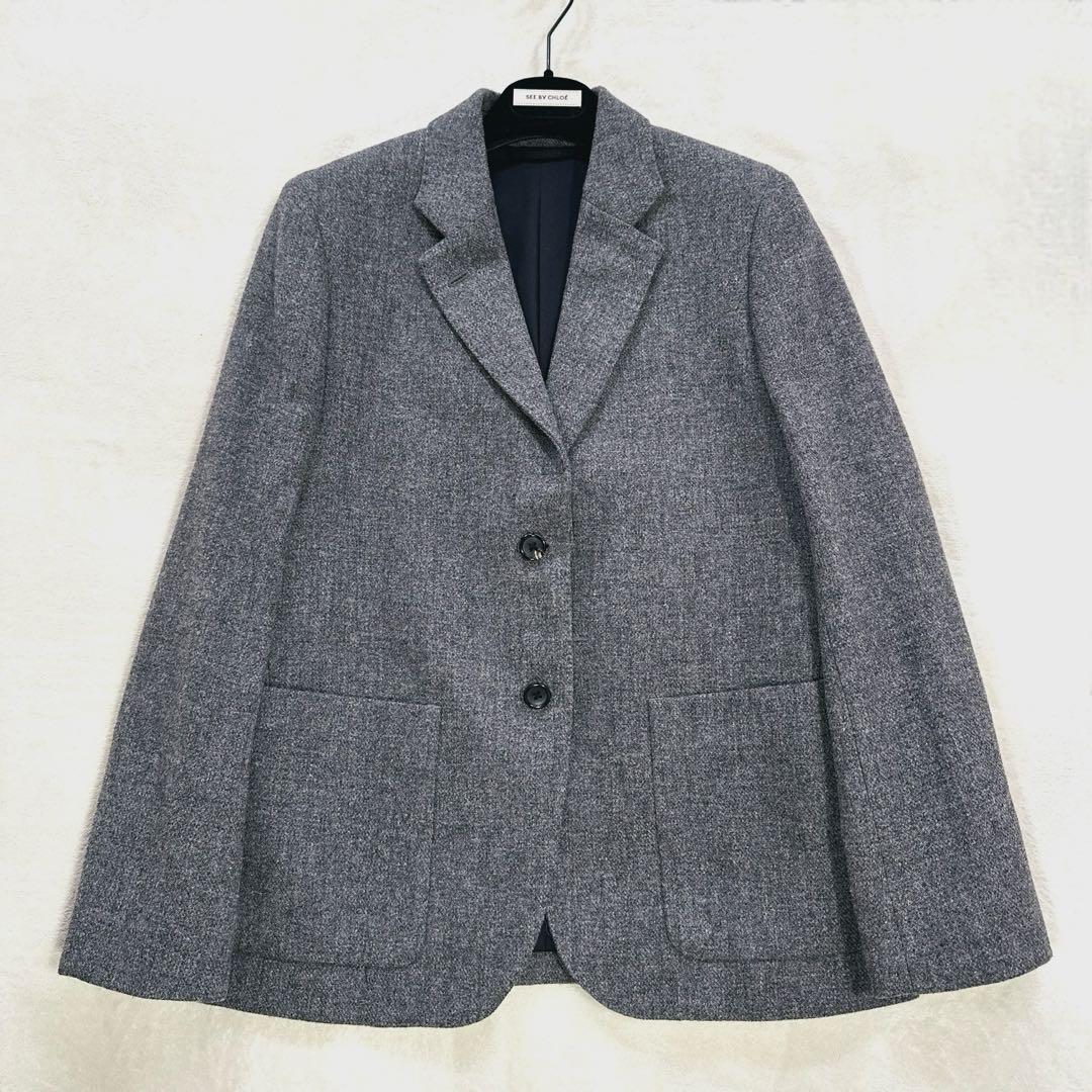 極美品 マーガレットハウエル テーラードジャケット シェットランドツイード