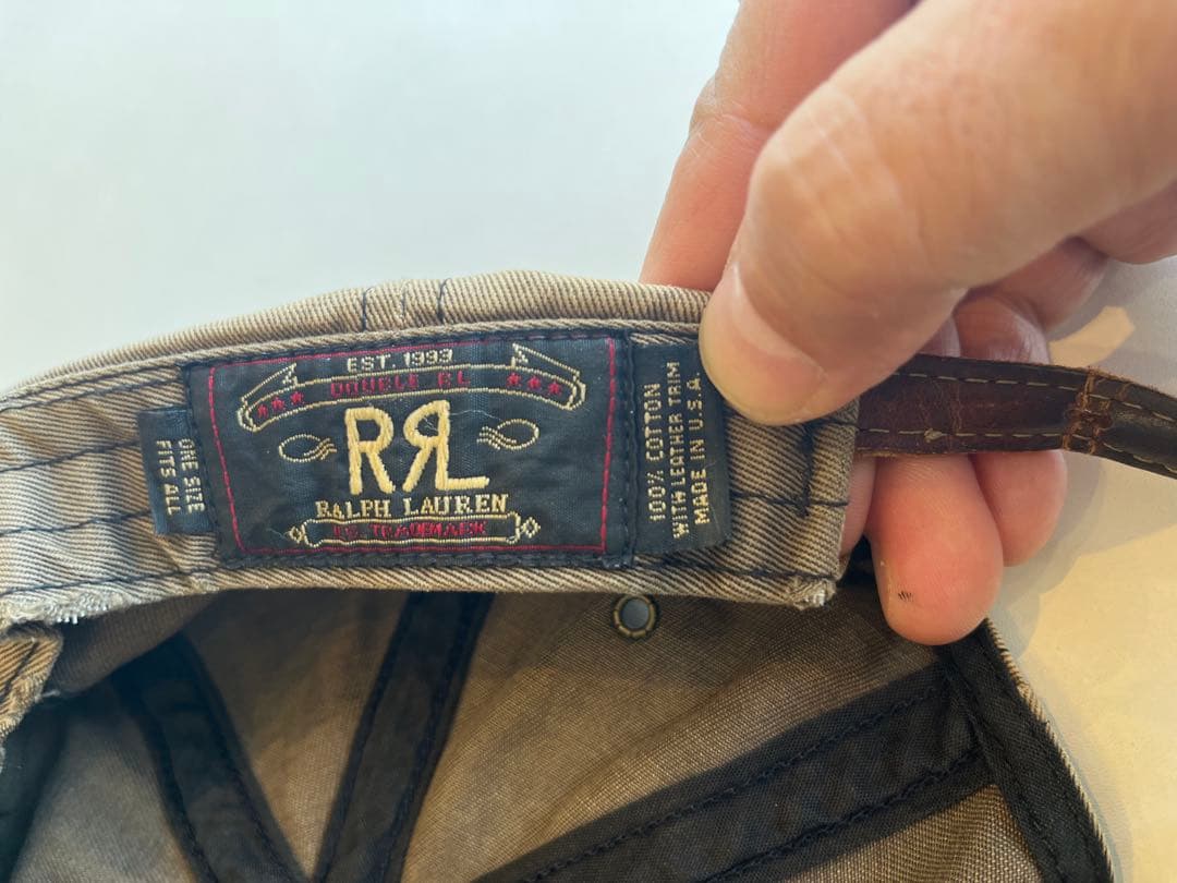 DOUBLE RL USA製　三つ星　初期デニムキャップ