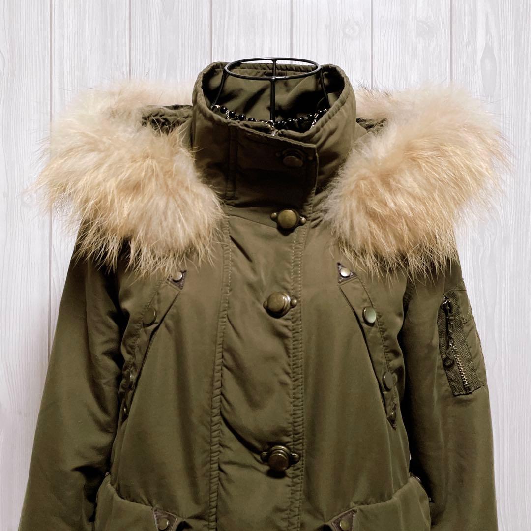 モッズコート リアルファー 平成ギャル y2k グランジ ミリタリー カーキ