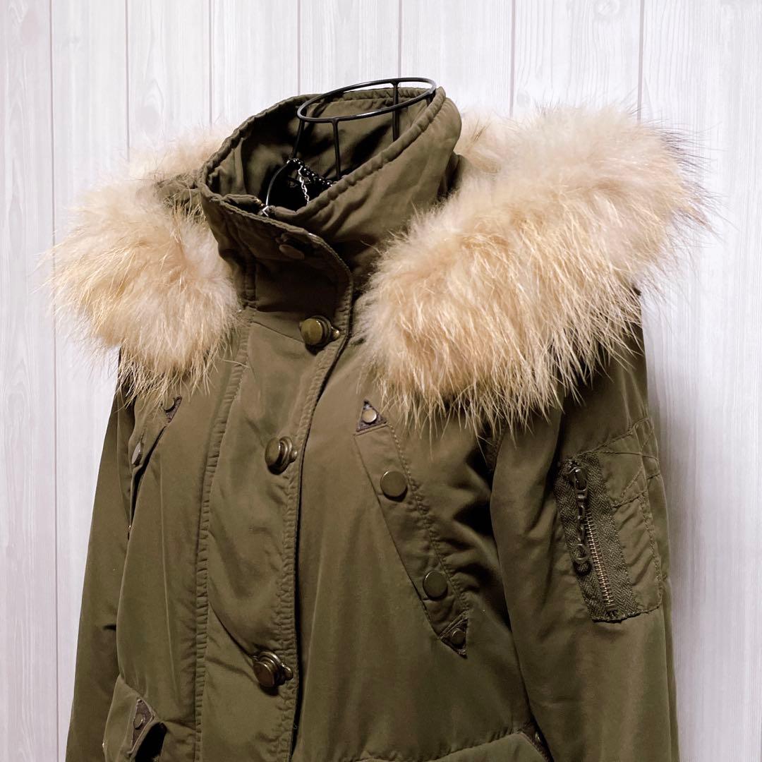 モッズコート リアルファー 平成ギャル y2k グランジ ミリタリー カーキ