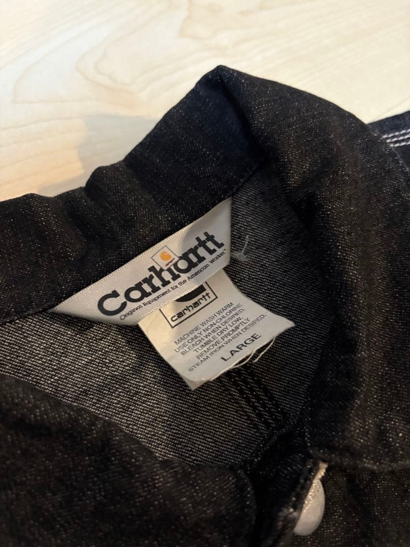 Carhartt ブラックデニム カバーオール L
