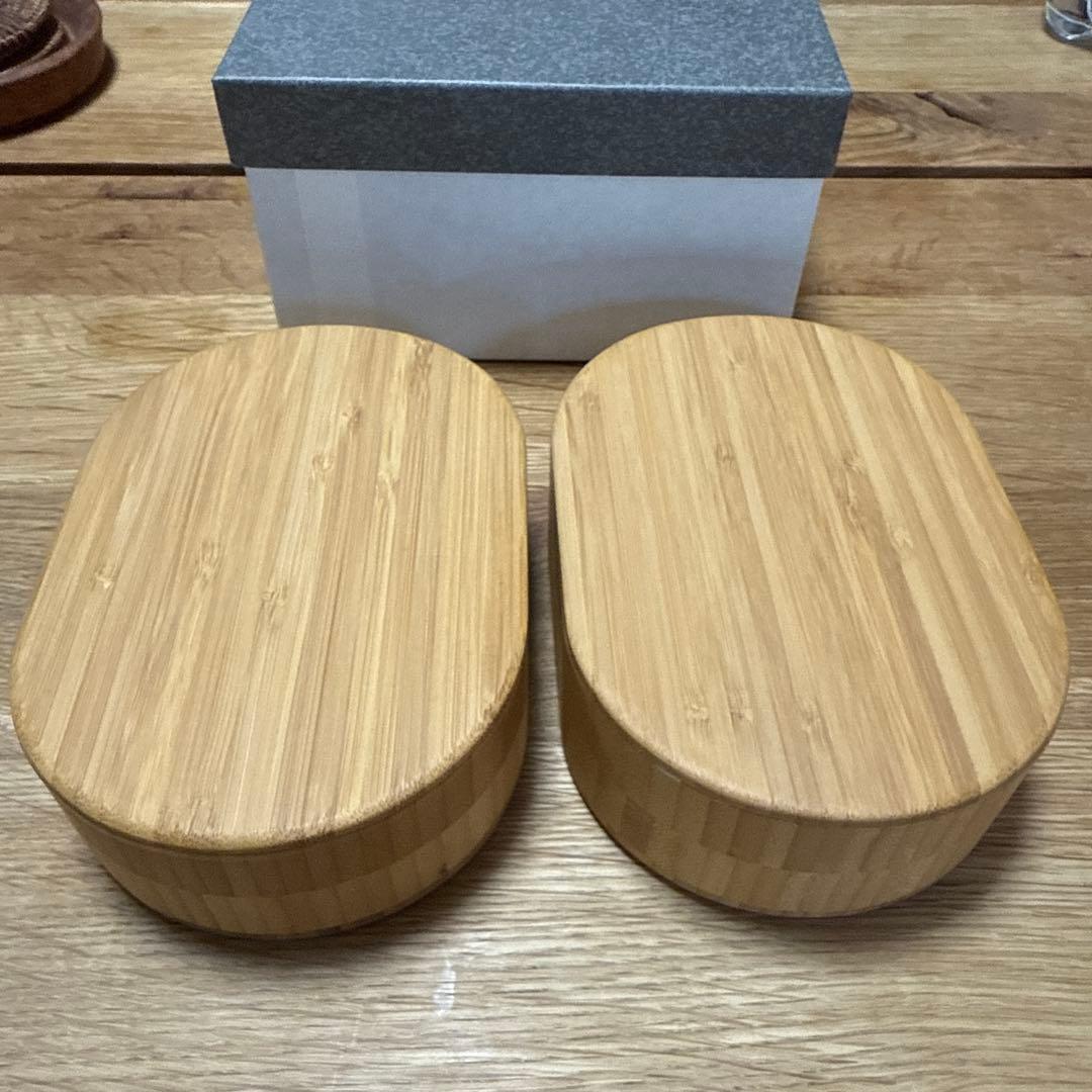 おまとめ2点 楕円2段と角形1段　弁当箱　未使用　曲げわっぱ