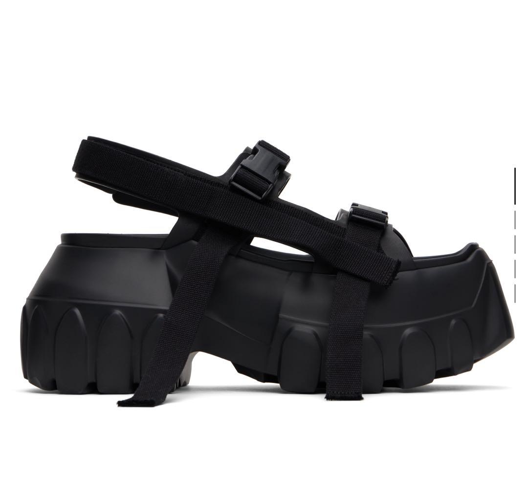 美品 rick owens MEGA TRACTOR SANDAL ブラック