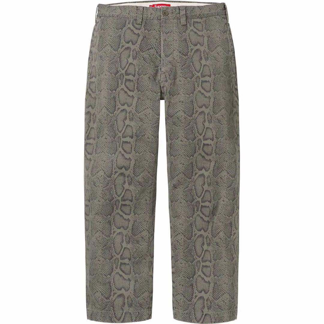 パンツ Supreme Snake Print Chino Pant Olive 32