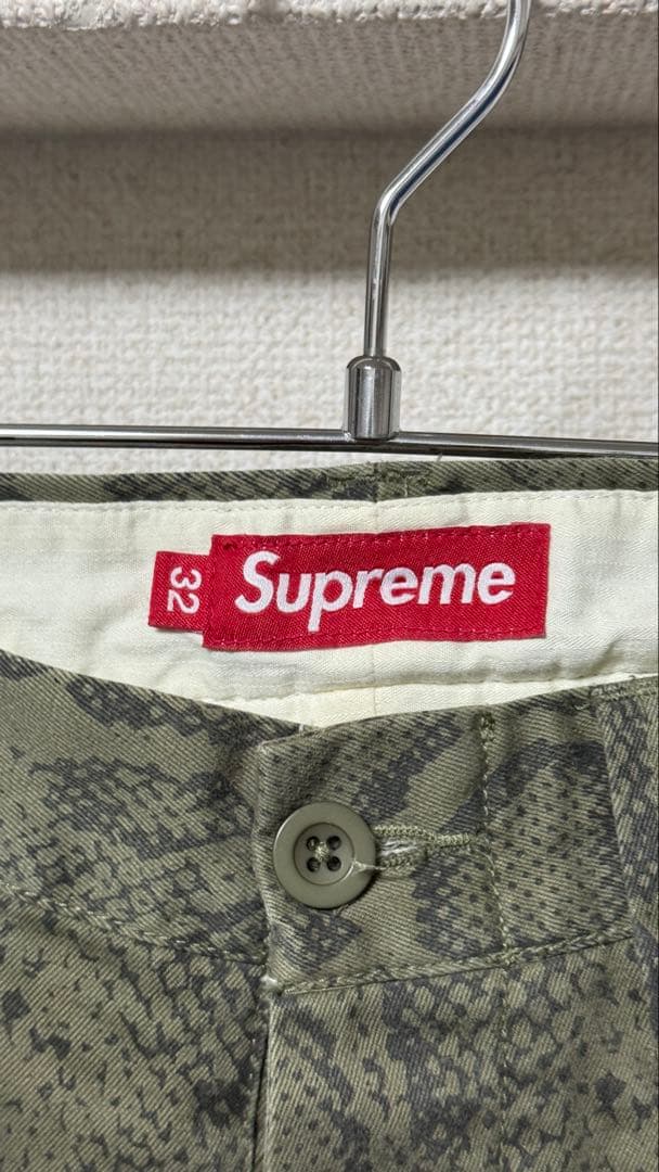 パンツ Supreme Snake Print Chino Pant Olive 32