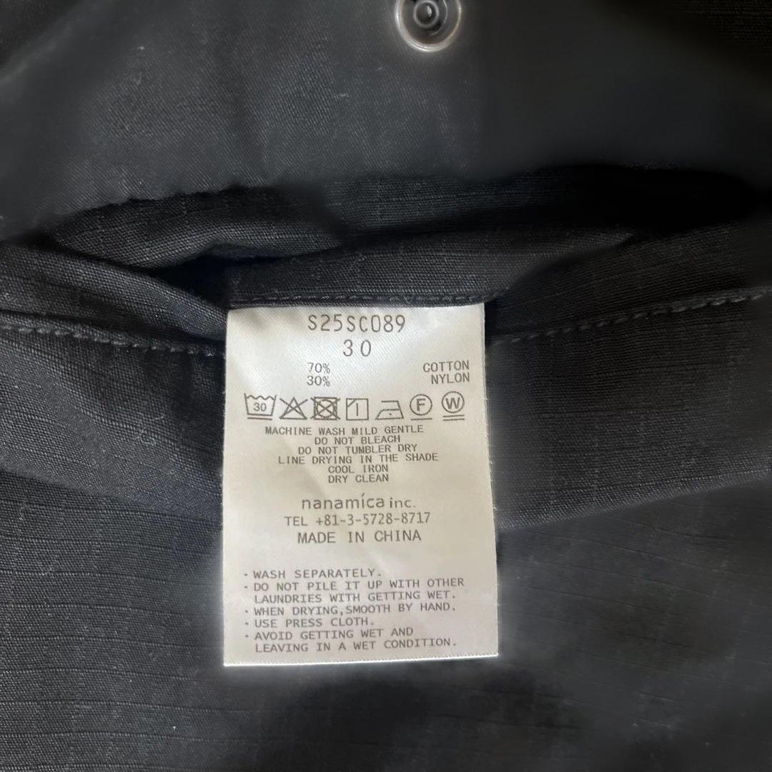 2025年製 ナナミカ　カーゴパンツ ブラック　ノースフェイスパープルレーベル