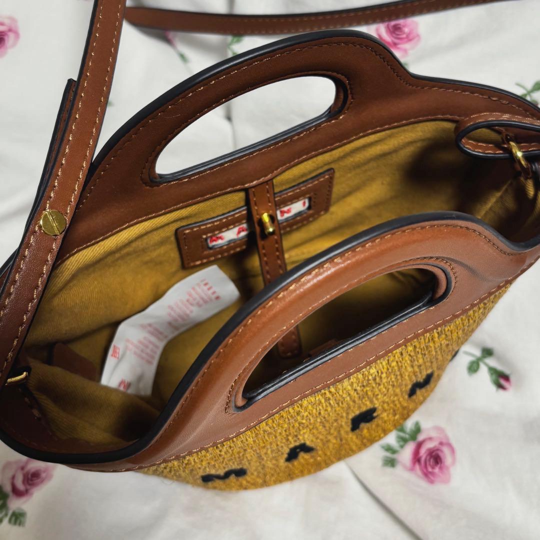 マルニMARNI かごバッグ ローシェンナブラウン レディース