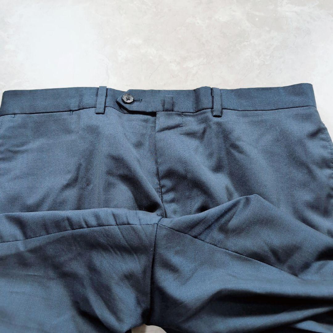 【極美品】ゼニア×ミツミネ　高級　イタリア製生地　ネイビー　L　春スーツ　式典