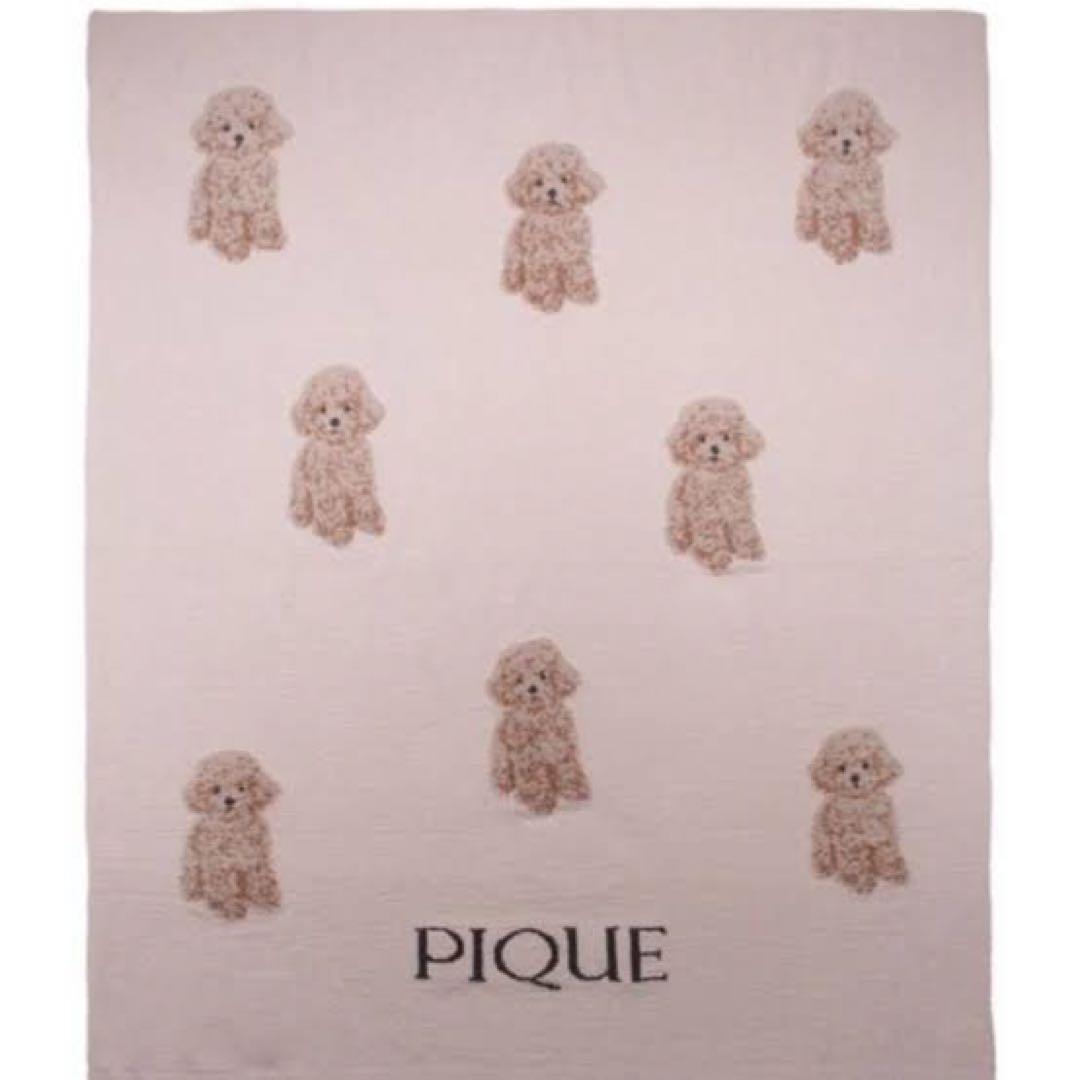 新品未開封 ジェラートピケ トイプードル ジャガードマルチカバー