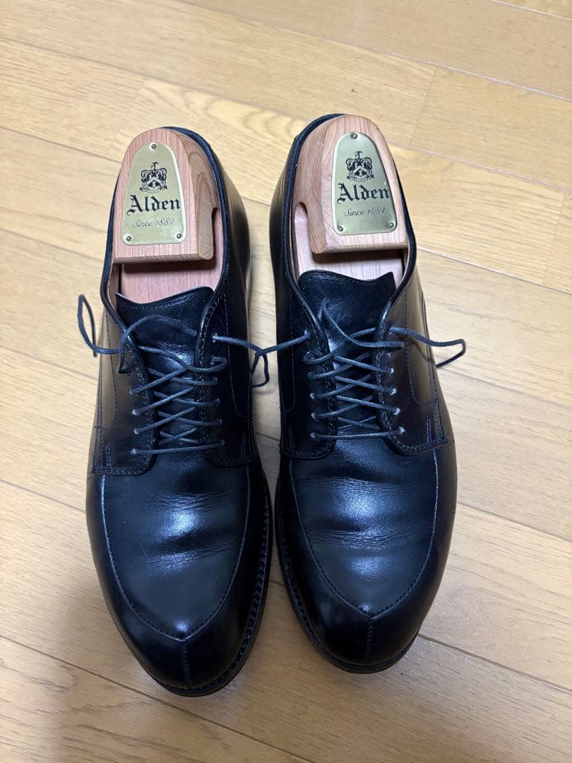 Alden オールデン 54411 Vチップ カーフ ブラック サイズ7 B/D