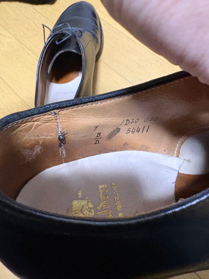 Alden オールデン 54411 Vチップ カーフ ブラック サイズ7 B/D