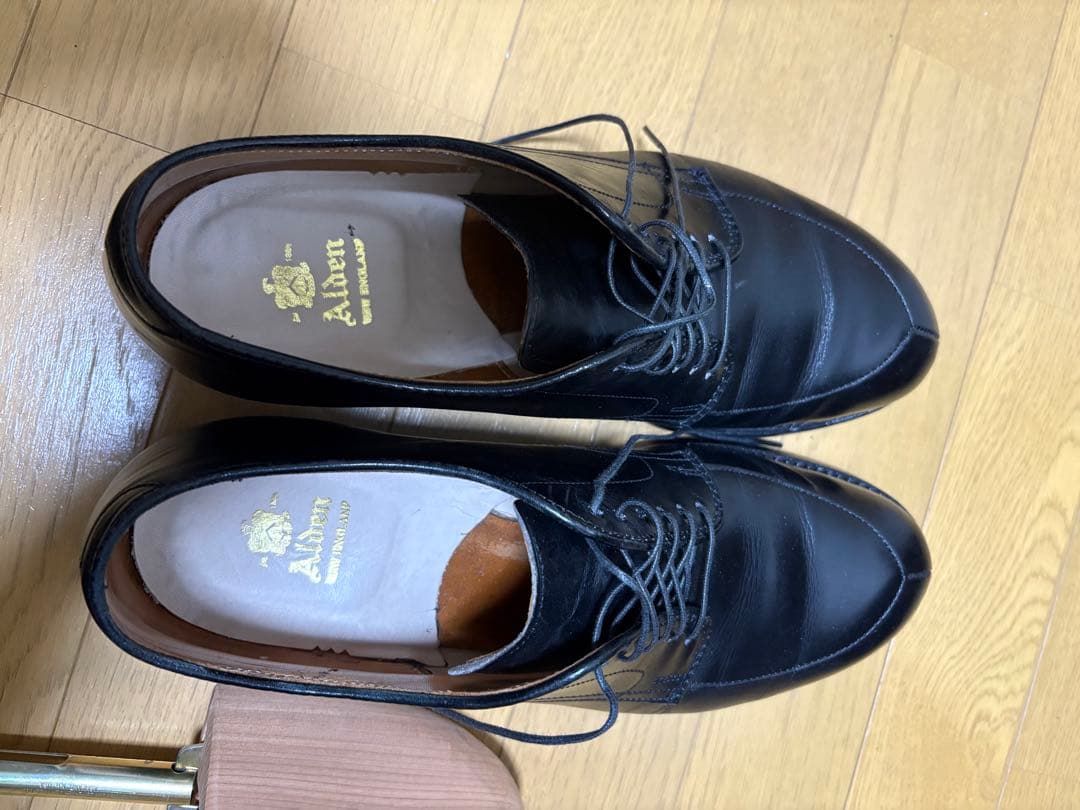 Alden オールデン 54411 Vチップ カーフ ブラック サイズ7 B/D