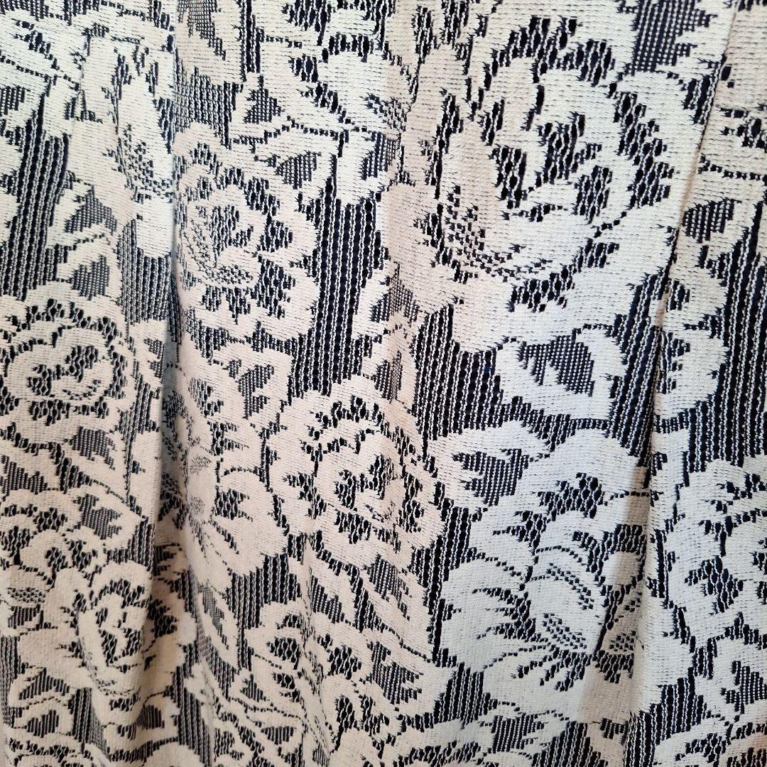 レリアン花柄織り 長袖ひざ丈ワンピース　サイズ13+