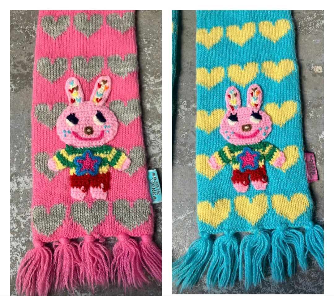 【たぷんたぷん様】 エンジェルブルー ニットマフラー　２つセット