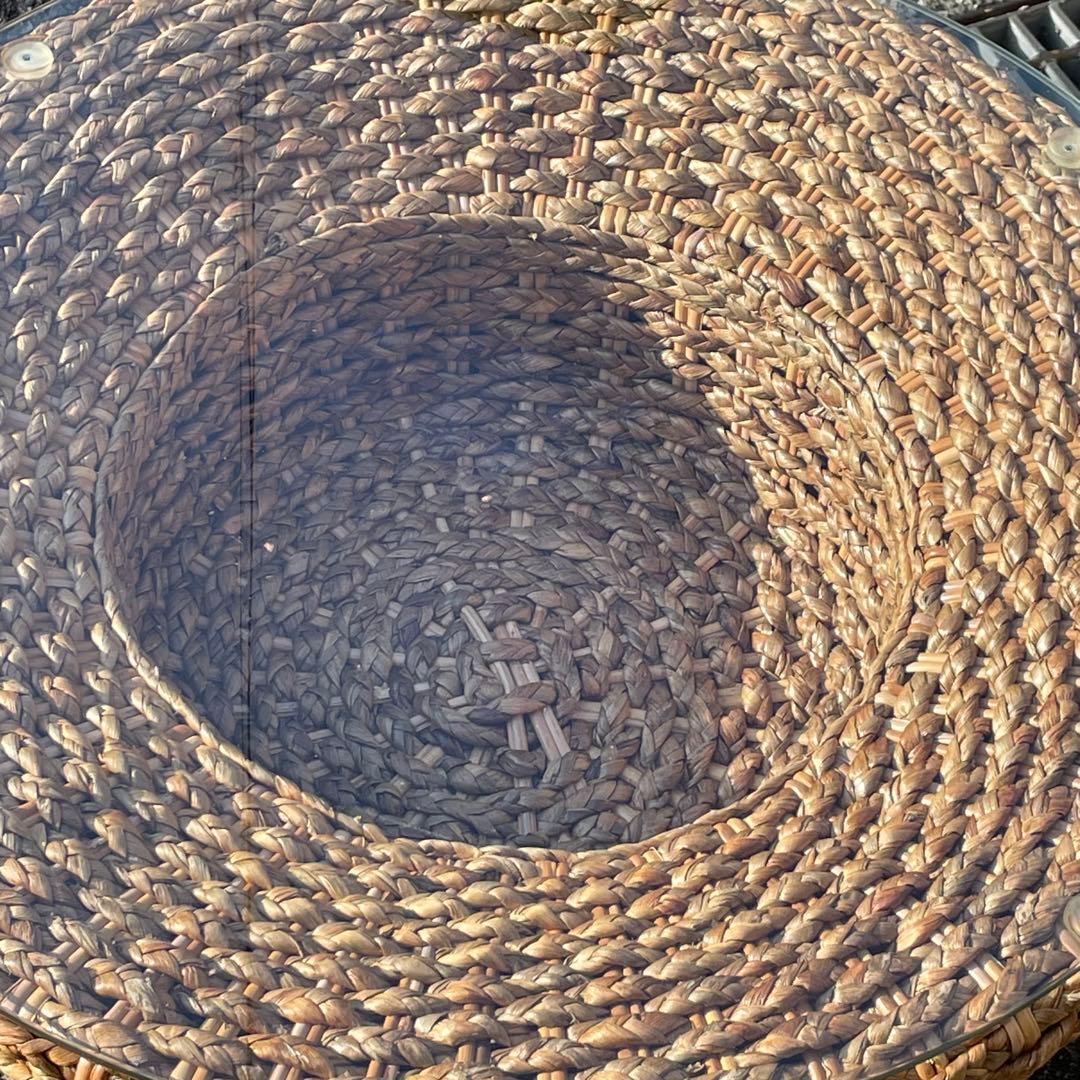 リビングテーブル　丸テーブル　完売品！アジアン！ラタンウォーターヒヤシンス！