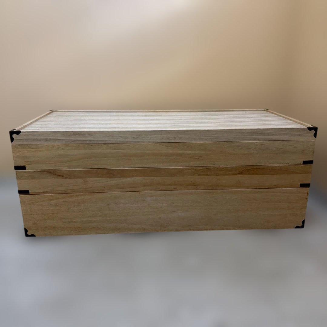 桐 衣装ケース 着物入れ 3段 深型1段 浅型2段 蓋付