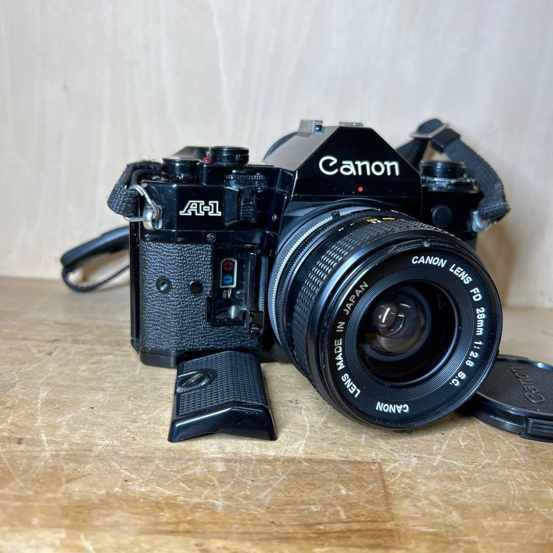 Canon A-1+FD 28mm f2.8 S.C 鳴きなし　完動美品