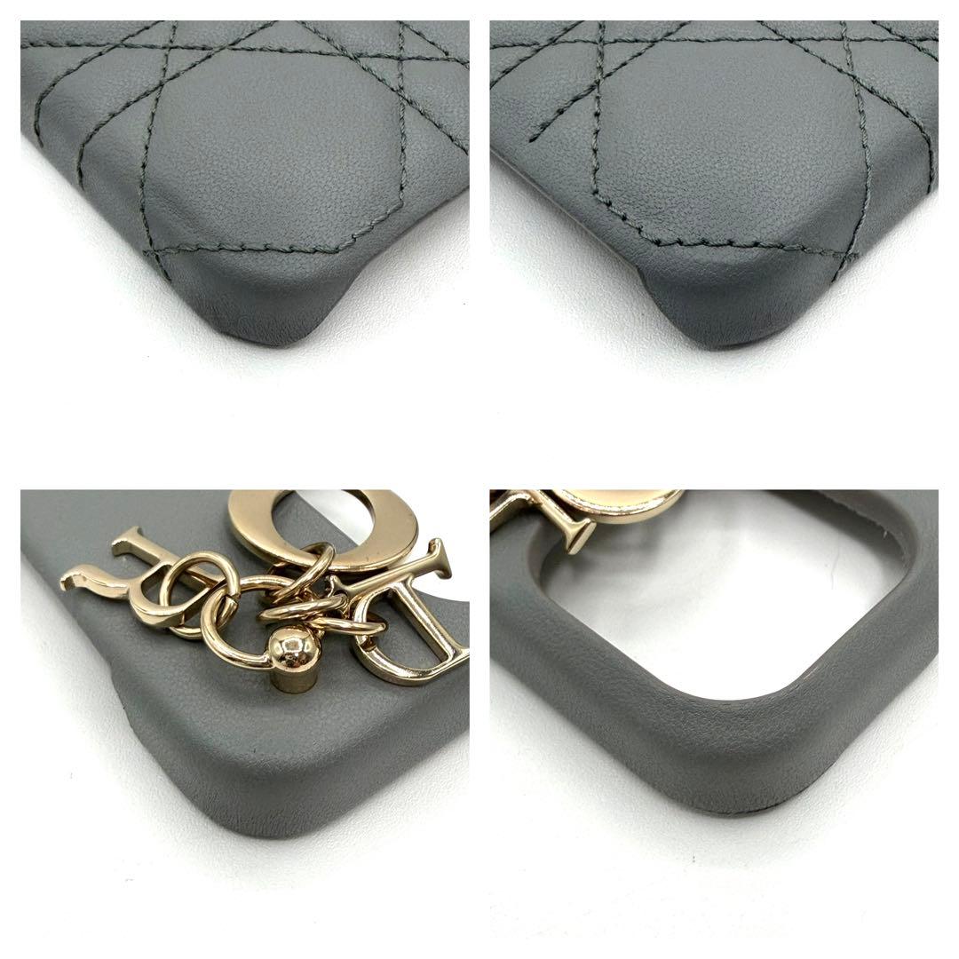 新品・未使用　Christian Dior レザー iPhoneケース グレー
