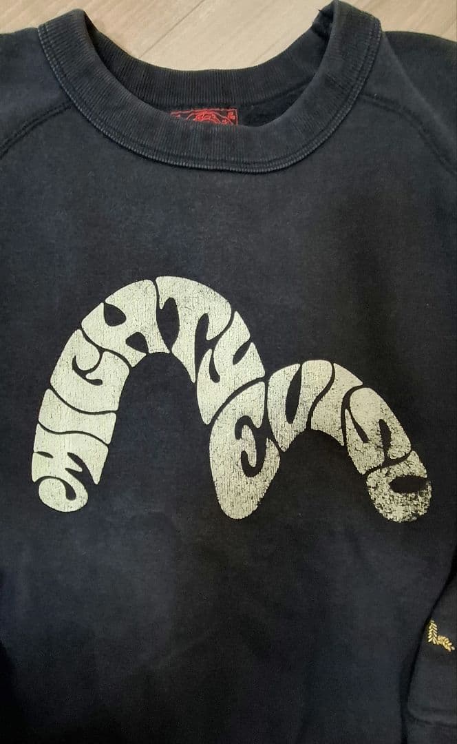 エヴィス　EVISU ブラック スウェット　トレーナー 38