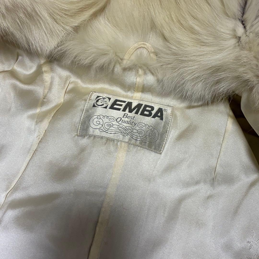 EMBA シャドーフォックス ボリュームm白 ホワイト毛皮 リアルファー