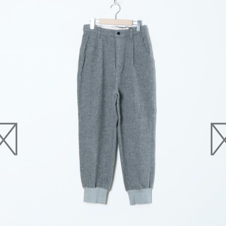 UNIVERSAL TISSUユニバーサルティシュ　ウールヘリンボンジョガーPT