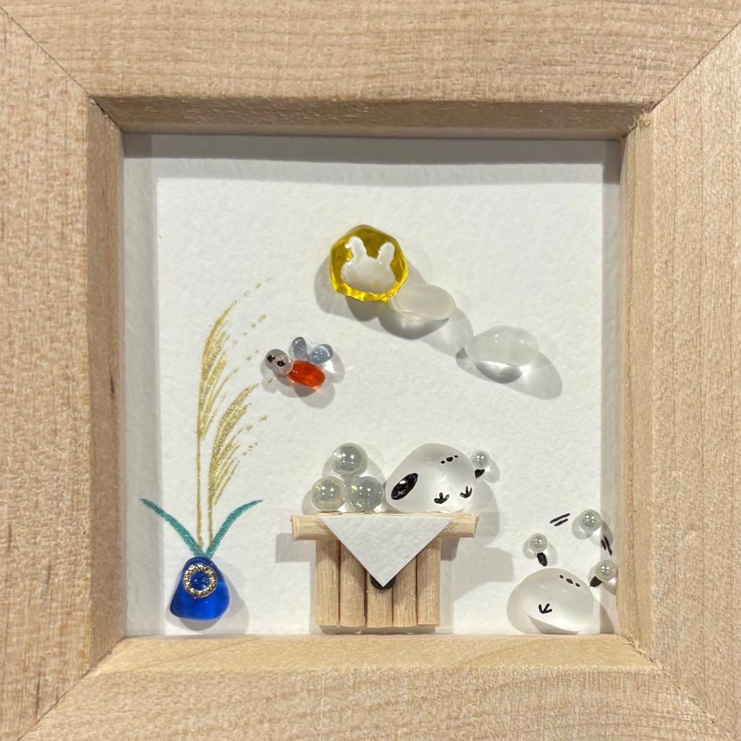 シマエナガ　毎日タノシイ！！シーグラスアート